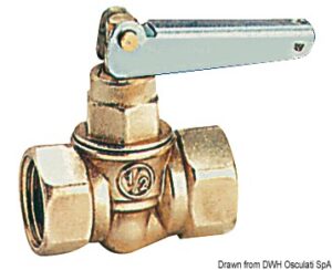 Fuel shut-off valve brass 1/2"