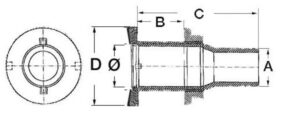 Flush skin fitting AISI 316 1/2" x 19 mm - Image 2