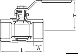 GUIDI bronze F-F ball valve full flow 3/8" - Image 3