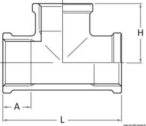 GUIDI bronze F-F-F T-fitting 1/2" - Image 3