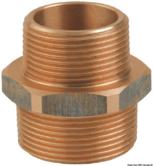 GUIDI bronze M-M double nipple 1" x 3/4"