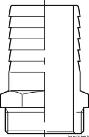 GUIDI bronze male hose connector 1/2" x 13 mm - Image 3