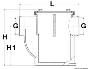 Alternative view of Special water cooling filter nickelplat. RINA 1"