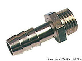 Hose fitting w/hose adaptor 10 mm