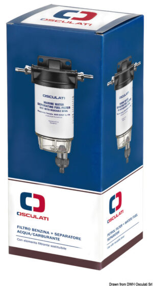 Alternative view of Petrol filter + water/fuel separator 200-406 l/h