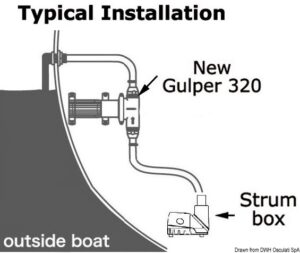 Alternative view of WHALE adjustable suction strainer