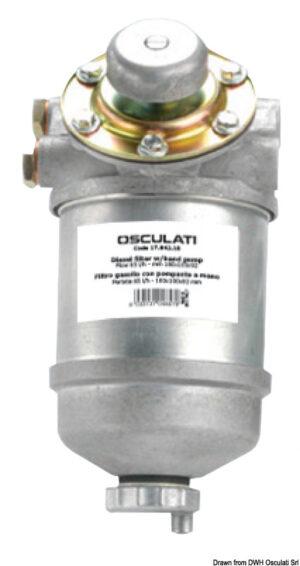 Diesel filter w/hand pump