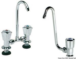 Swivelling spout tab chromed brass cold