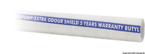 Sanipomp-extra anti-smell hose for WC 19mm 40m