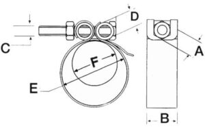 Heavy Duty hose clamp AISI 316 154/166 mm - Image 2