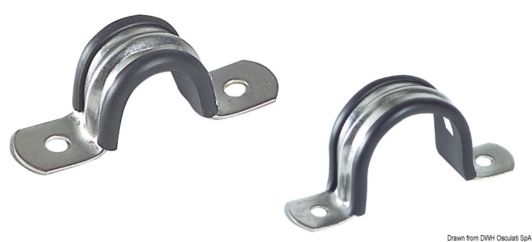 U-clip rubber-coated AISI 304 14 mm 1 U-clip rubber-coated AISI 304 14 mm