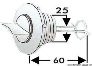 Nylon water drain plug 25 mm