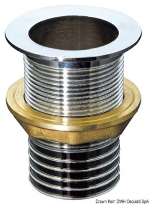 Chromed brass bushing 42 mm