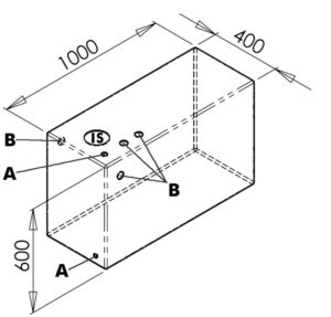 Waste water tank 215 l