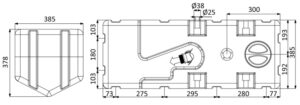 Alternative view of Waste water tank w/macerator 12 V 100 l
