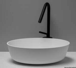 Countertop round sink in Ocritech white Ø 300 mm