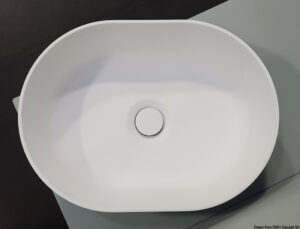 Countertop semi-oval sink Ocritech white 350x260 mm