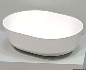 Alternative view of Countertop semi-oval sink Ocritech white 350x260 mm