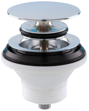 Drain w/chromed mushroom head plug 1"1/4