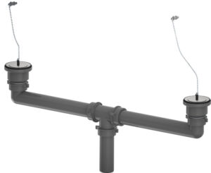 Kit of drains w/chain plug and drain pipes