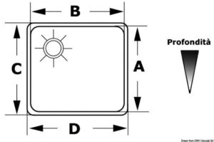 Alternative view of SS rectangular sink 260x325x150 mm