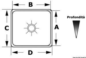 Alternative view of SS rectangular sink 175x325x150 mm
