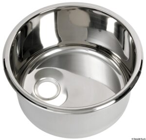 SS mirror polished round sink 330x180 mm