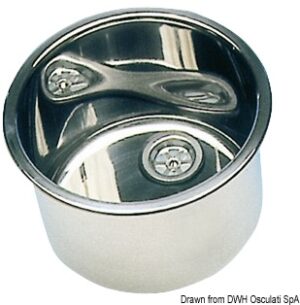 SS mirror polished round sink 385x180 mm