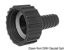 Alternative view of Swivelling hose adaptor 90° 25 mm