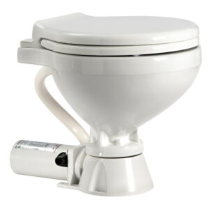 Electric toilet unit compact plastic seat 12 V