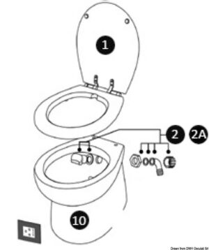 Laguna spare porcelain for toilet bowl