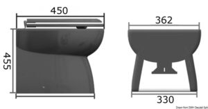 Alternative view of Faired electrical WC porcelain bowl high 12 V