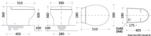 TECMA WC Silence Plus 2G Short 12 V Deep Bowl - Image 3