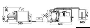 Alternative view of CLIMMA marine air conditioner A 220 V 9000 Btu/h