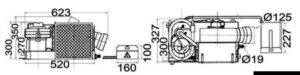 Alternative view of CLIMMA marine air conditioner B 220 V 12000 Btu/h