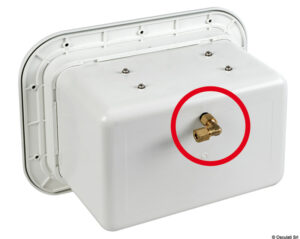 Alternative view of Plastic locker for two CV 500 gas cylinders