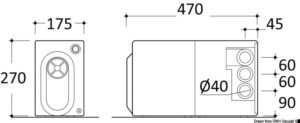 Alternative view of TECMA NK Sanisplit gray water system 220 V