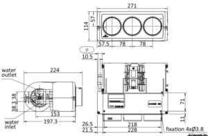 Alternative view of Heat exchanger 3 outlets