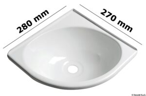 Angle sink white ABS