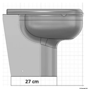 Alternative view of Silent Ultra Slim electric toilet 12 V