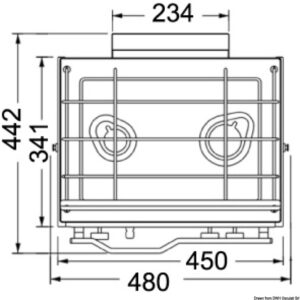 Alternative view of TECHIMPEX Compact cooker 2 burners+oven