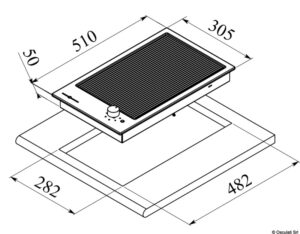 Alternative view of Electric barbecue w/pyroceramic top 220-240V 2500W