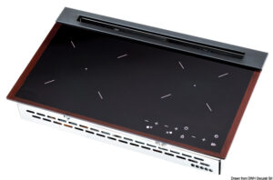 Gas hob w/glass top 2 burners 15W