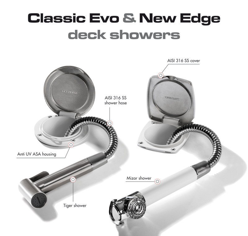 Classic Evo deck shower SS Tiger nylon hose 2.5m 4 Classic Evo deck shower SS Tiger nylon hose 2.5m - Image 4