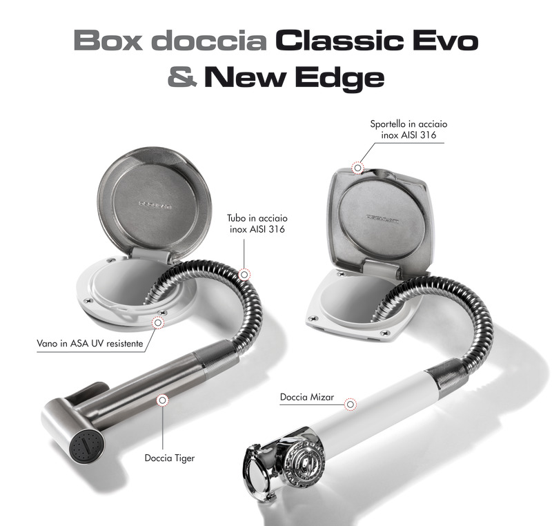 Classic Evo deck shower SS Tiger nylon hose 2.5m 5 Classic Evo deck shower SS Tiger nylon hose 2.5m - Image 5