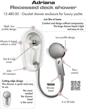 Adriana recess-fit deck shower - Image 5