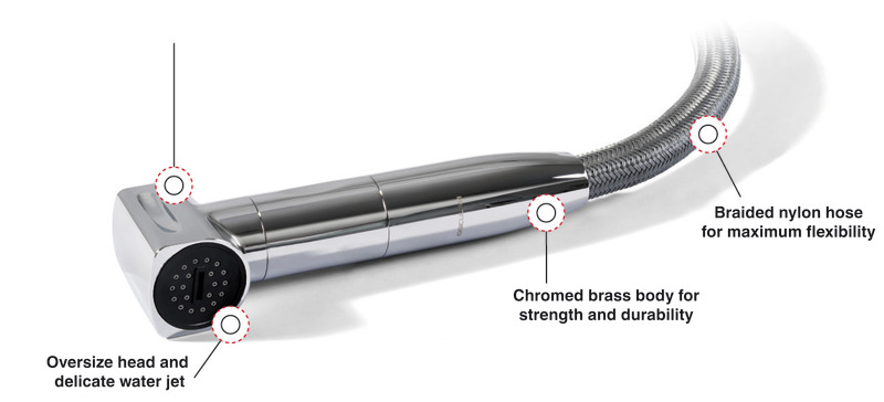 Saturn cold water shower horizontal chromed black 2 Saturn cold water shower horizontal chromed black - Image 2